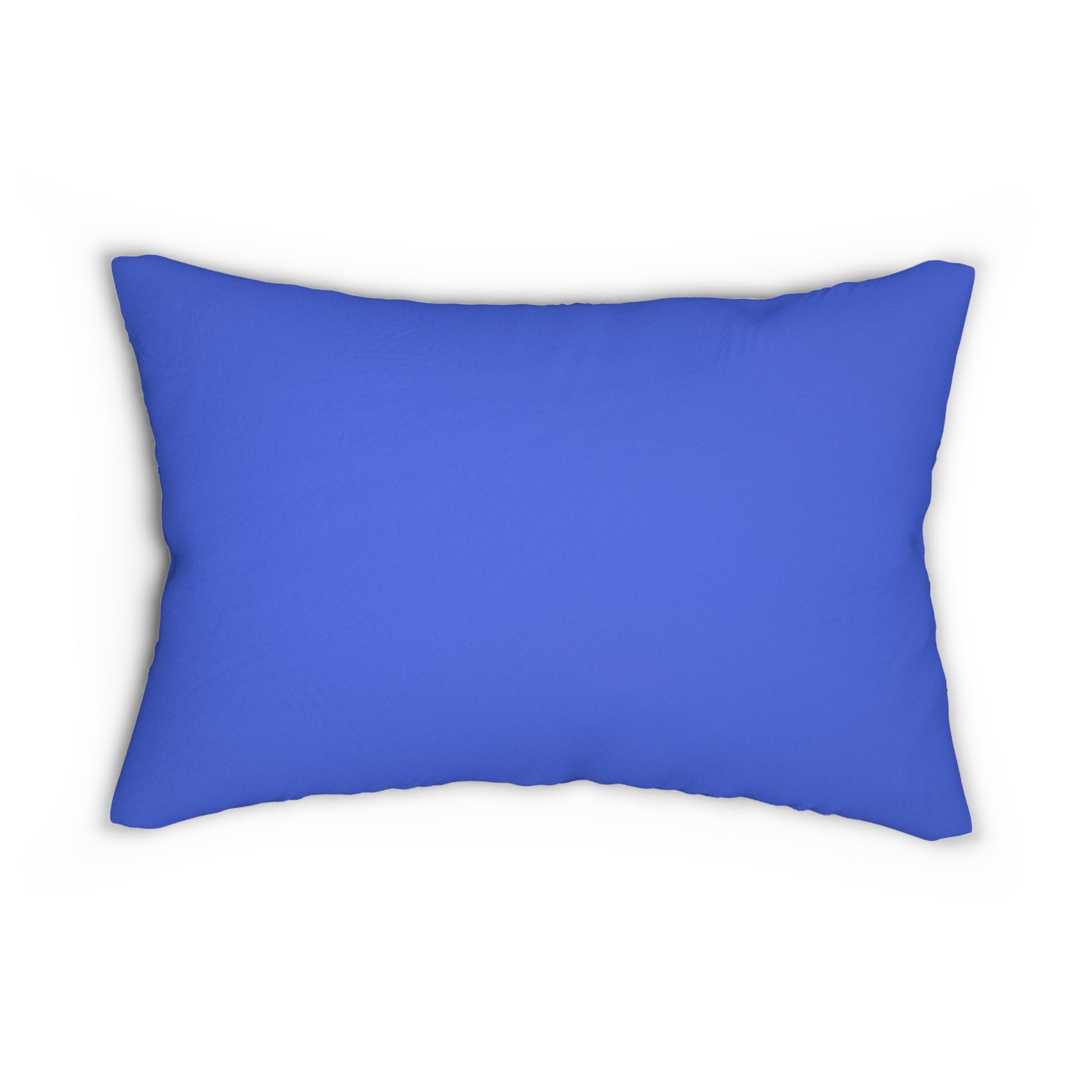 Blue pillow on a white background
