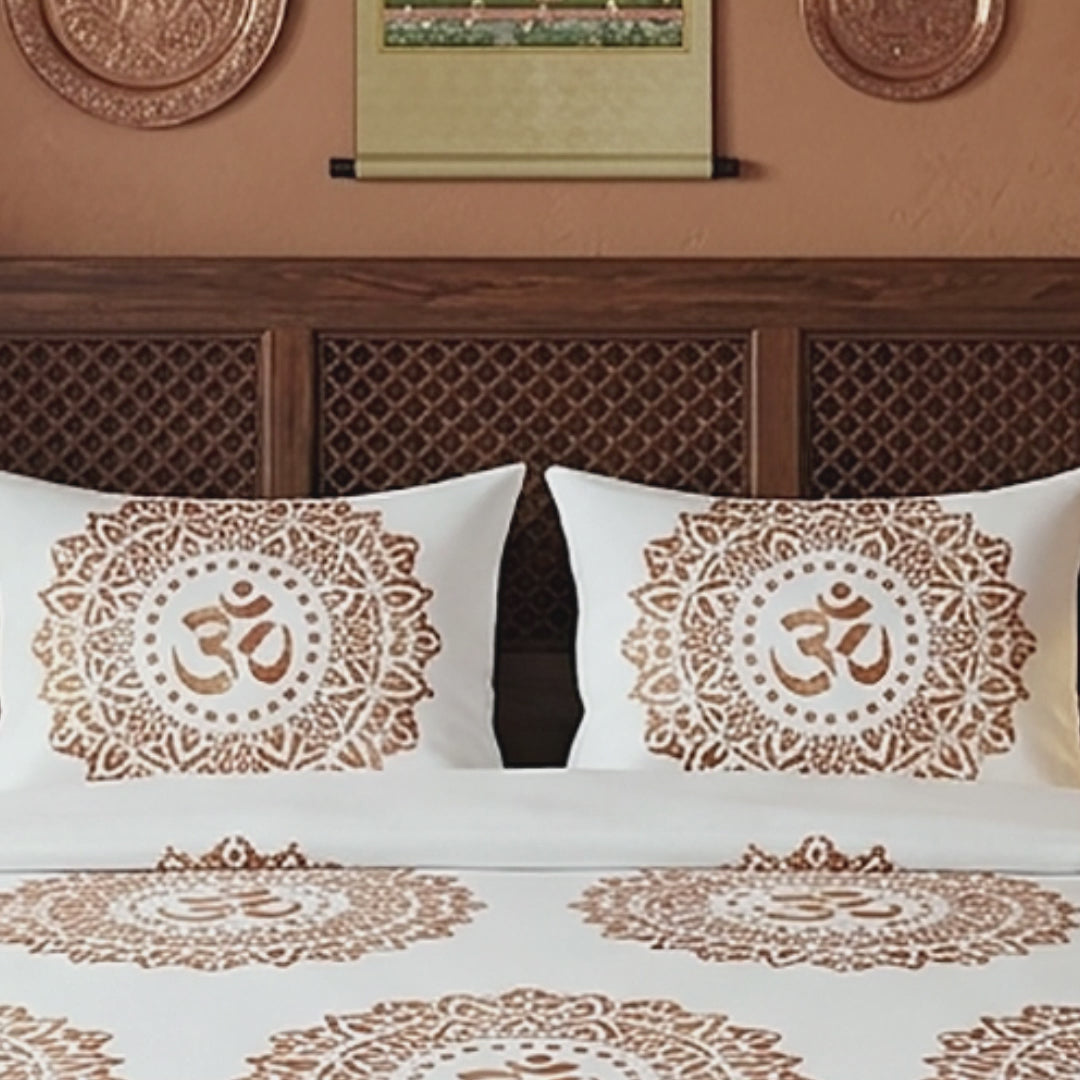 Copper Aum White Duvet Cover video demo
