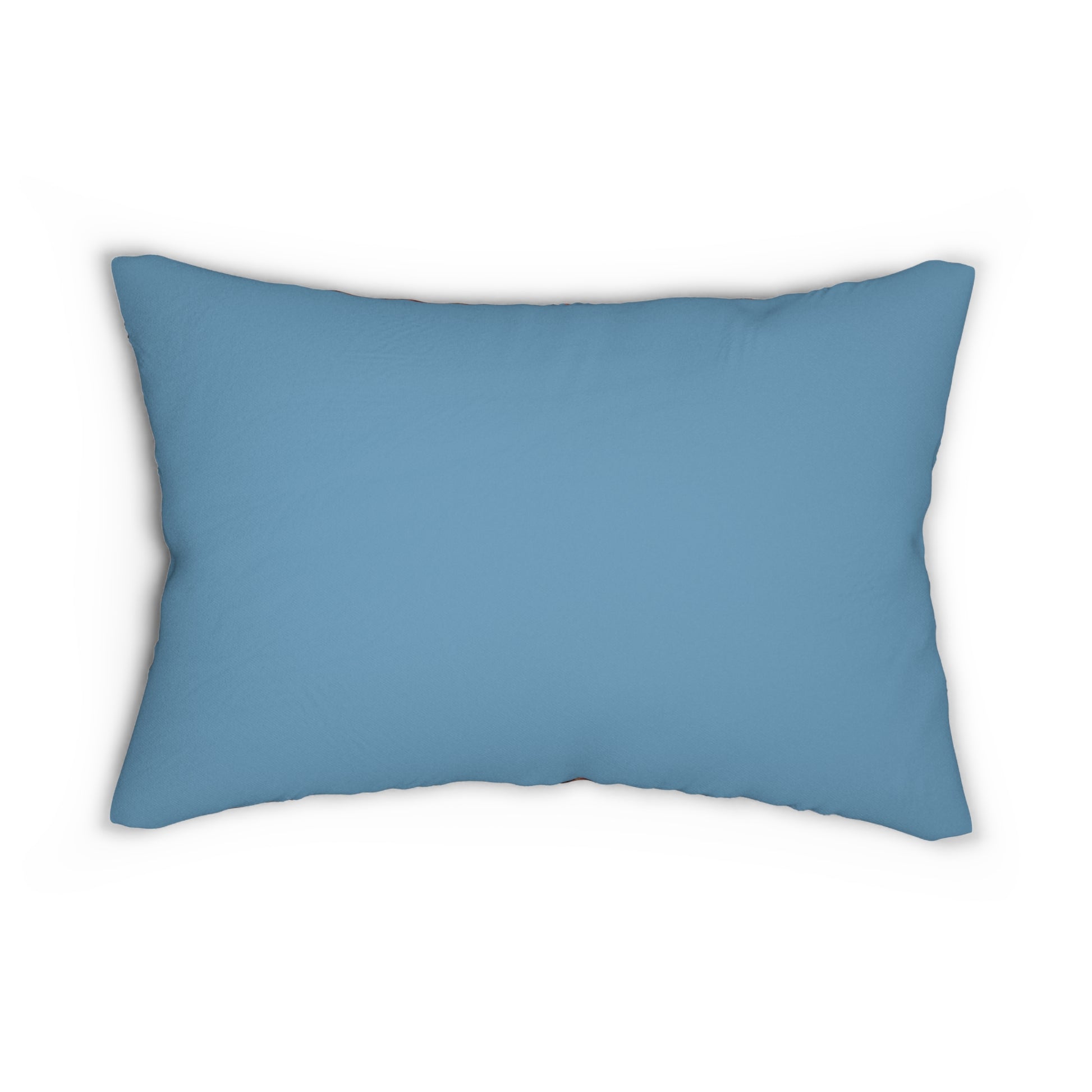 Blue pillow on a white background
