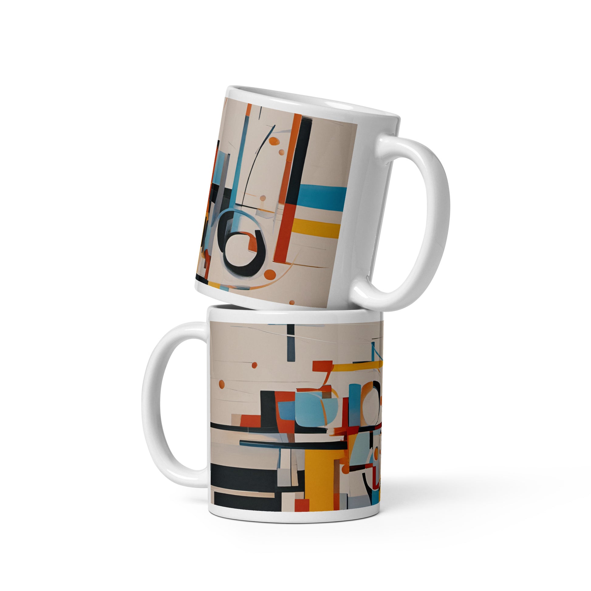 Abstract Art on a Mug Multicolor Explosion Print on a Coffee Cup 11oz