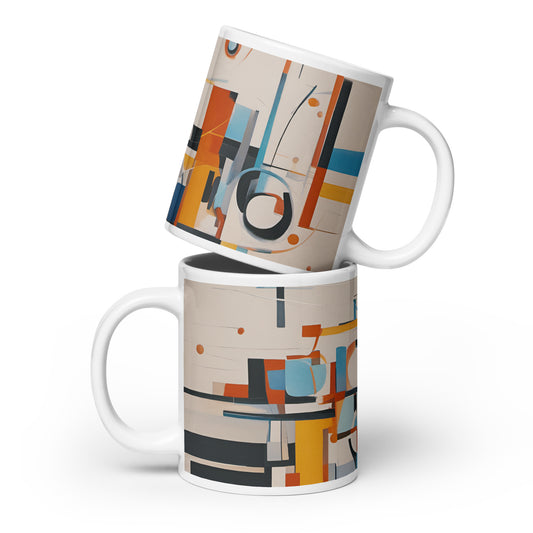 Abstract Art on a Mug Multicolor Explosion Print on a Coffee Cup 20oz