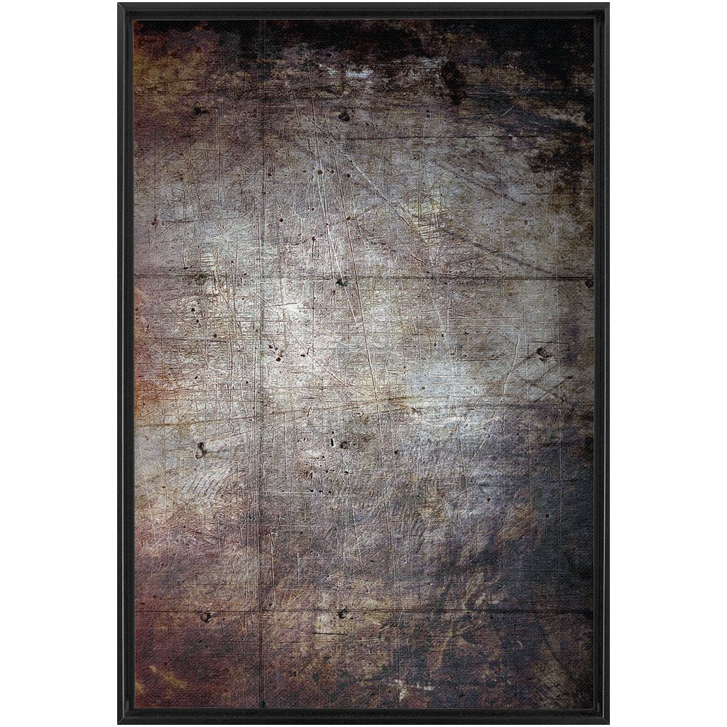 Modern Art Distressed Concrete Slab Print on Canvas in a Floating Frame