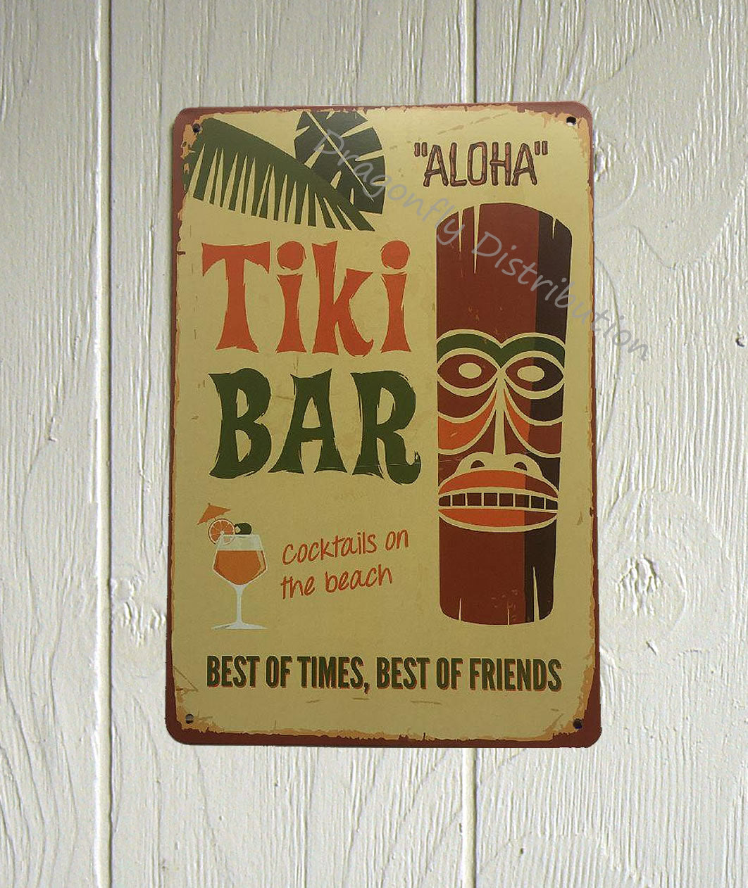 Beach Themed Tin Signs for Man Cave, Tiki Bar and Beach House decoration