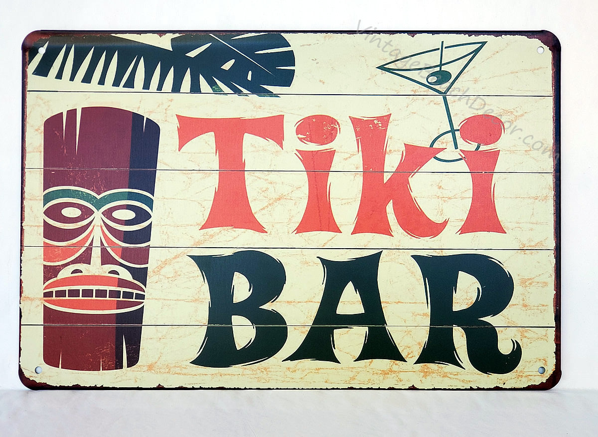 Beach Themed Tin Signs for Man Cave, Tiki Bar and Beach House decoration