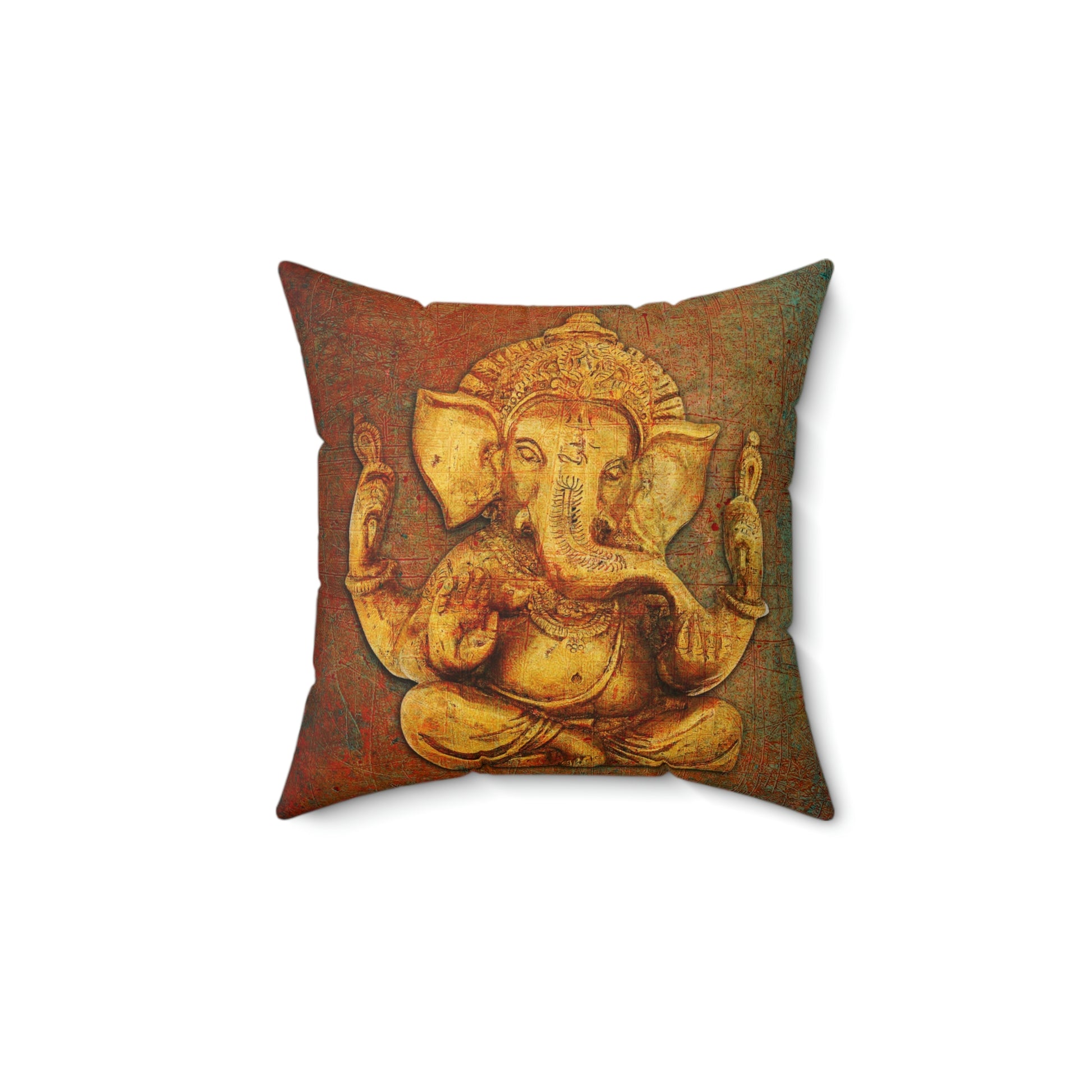 Hindu Goddess Ganesha on a distressed background front view