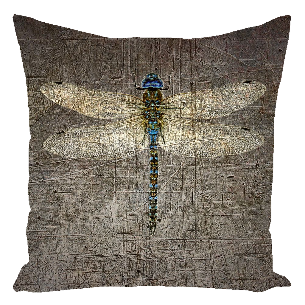  Dragonfly on Distressed Gray Background front